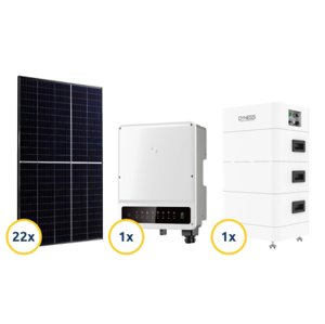 Solární sestava 10 kW - Jinko panely, Baterie Dyness, Měnič GoodWe